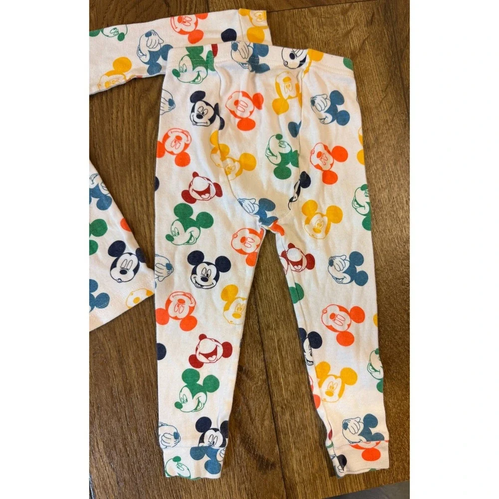 Gap‎ Disney Mickey Mouse 2 PC Pajama Set 2T Toddler Sleepwear Long Sleeved Pants